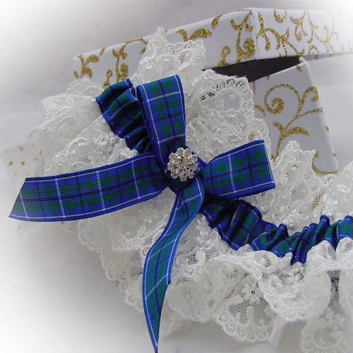 Ancient douglas tartan wedding garter