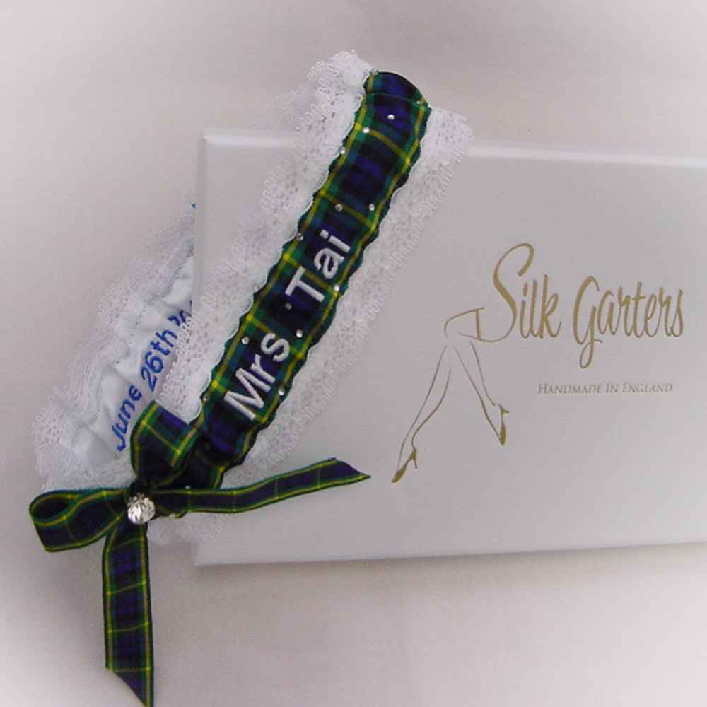 Tartan wedding garter