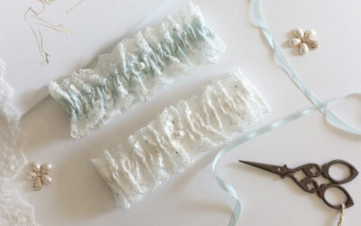 Wonderful Silk Garters Review for the unique Chevron Lace Brides Garter