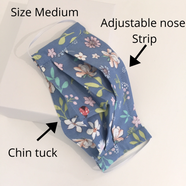 ladybird wildlife face mask blue