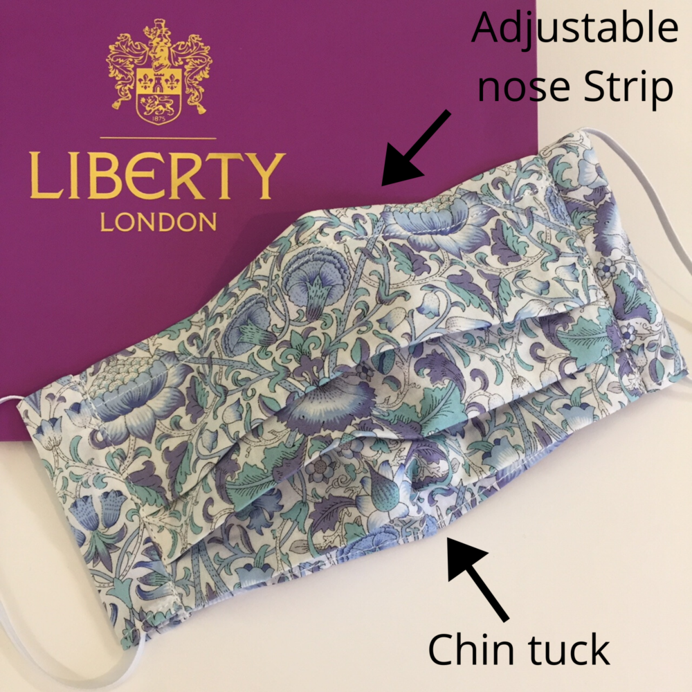 light blue face mask liberty