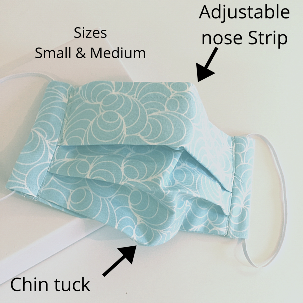 pale blue face mask cotton
