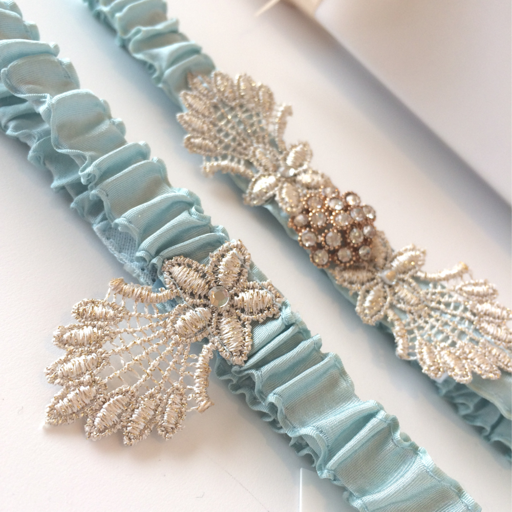 something blue brides garter