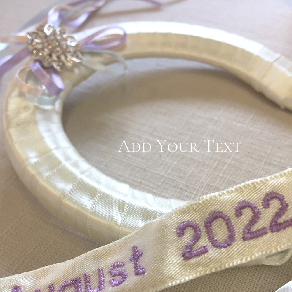 Wedding horseshoe personalised strap