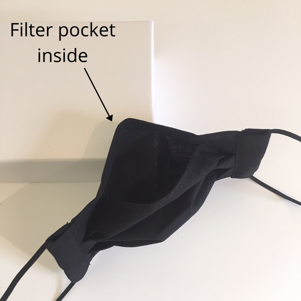 black cotton face mask