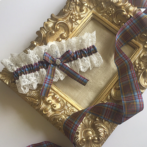 Anderson tartan wedding garter