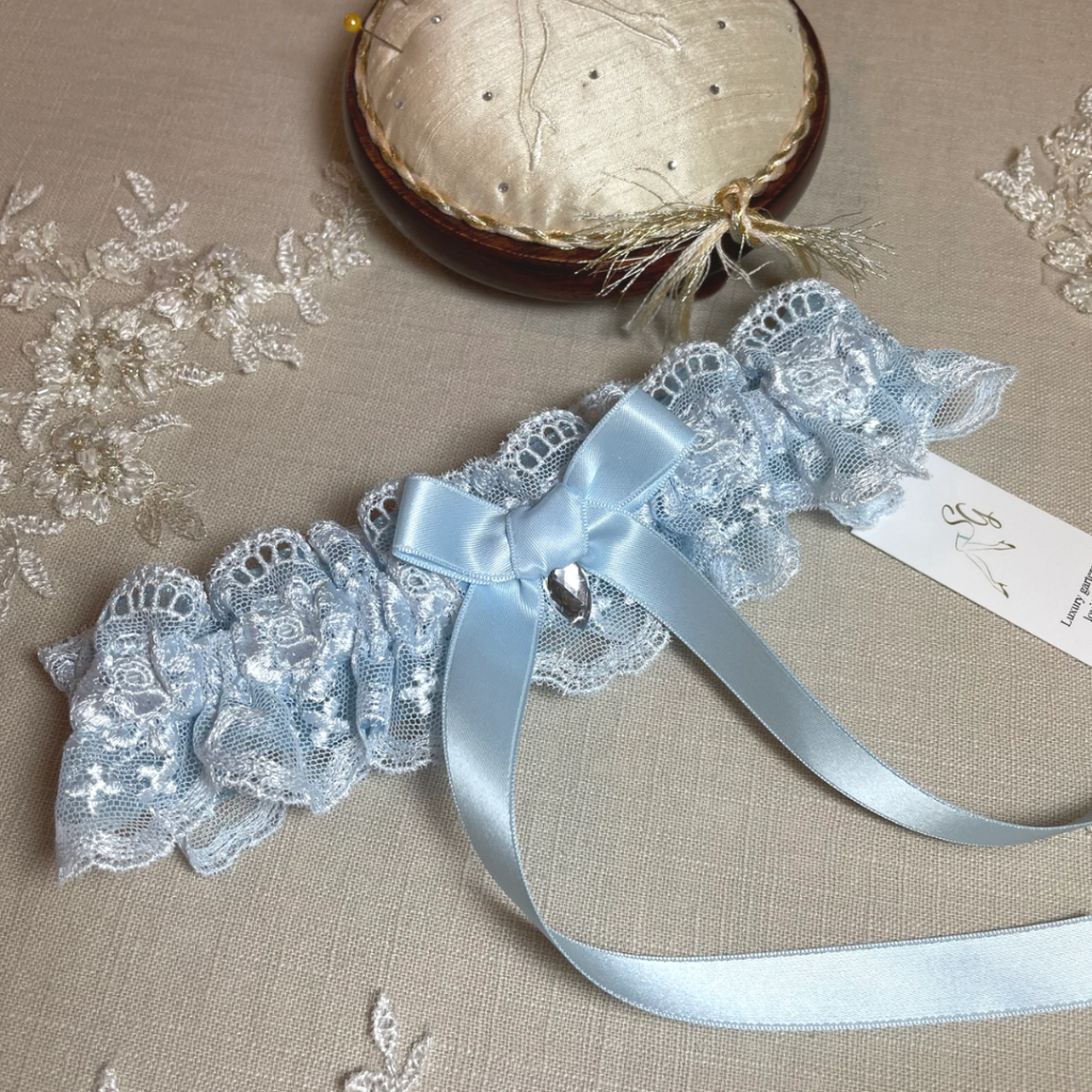 Beau Blue Wedding Garter Bride Gift