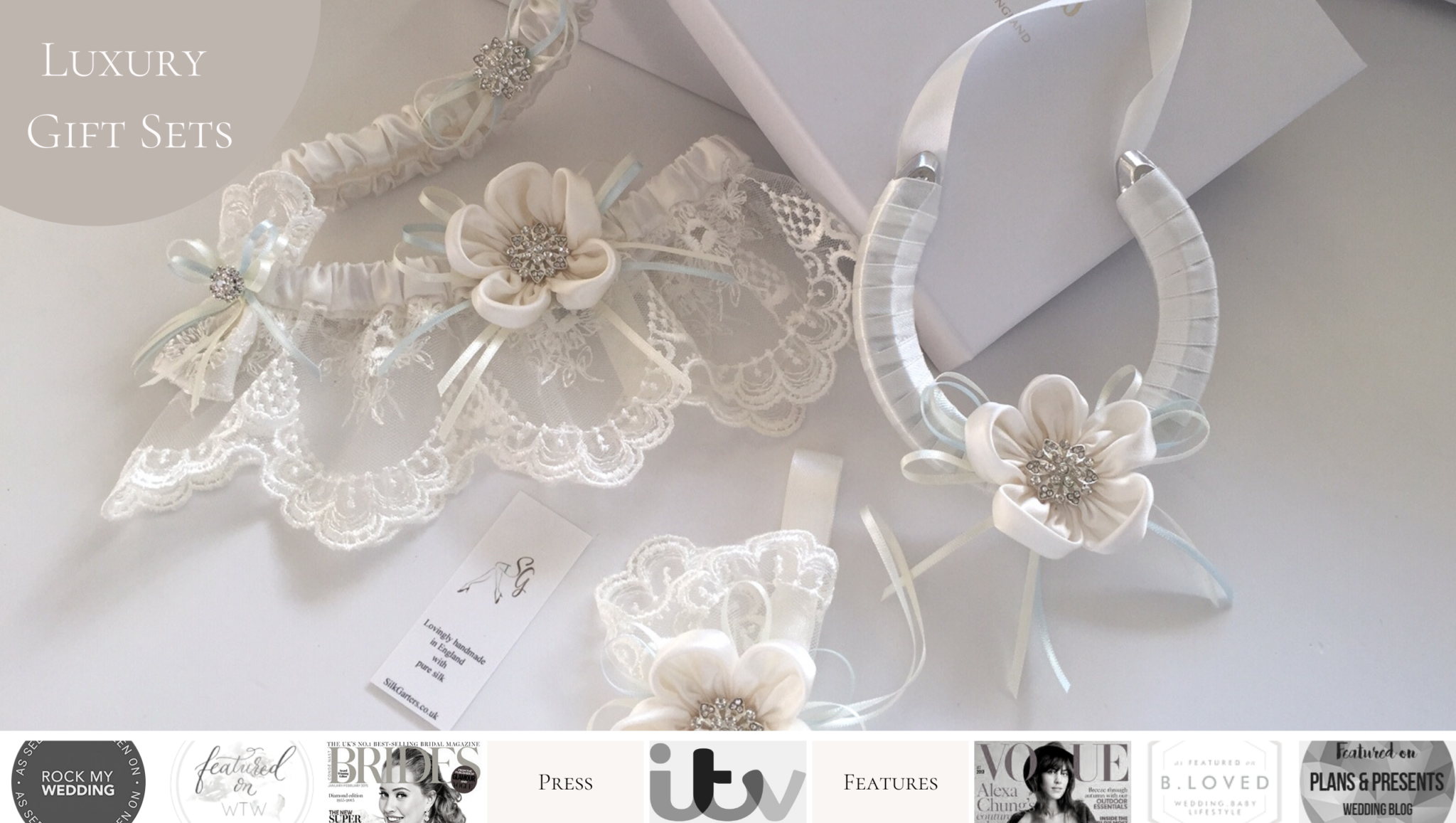 Heirloom Wedding Garters(8) Luxury garter gift sets