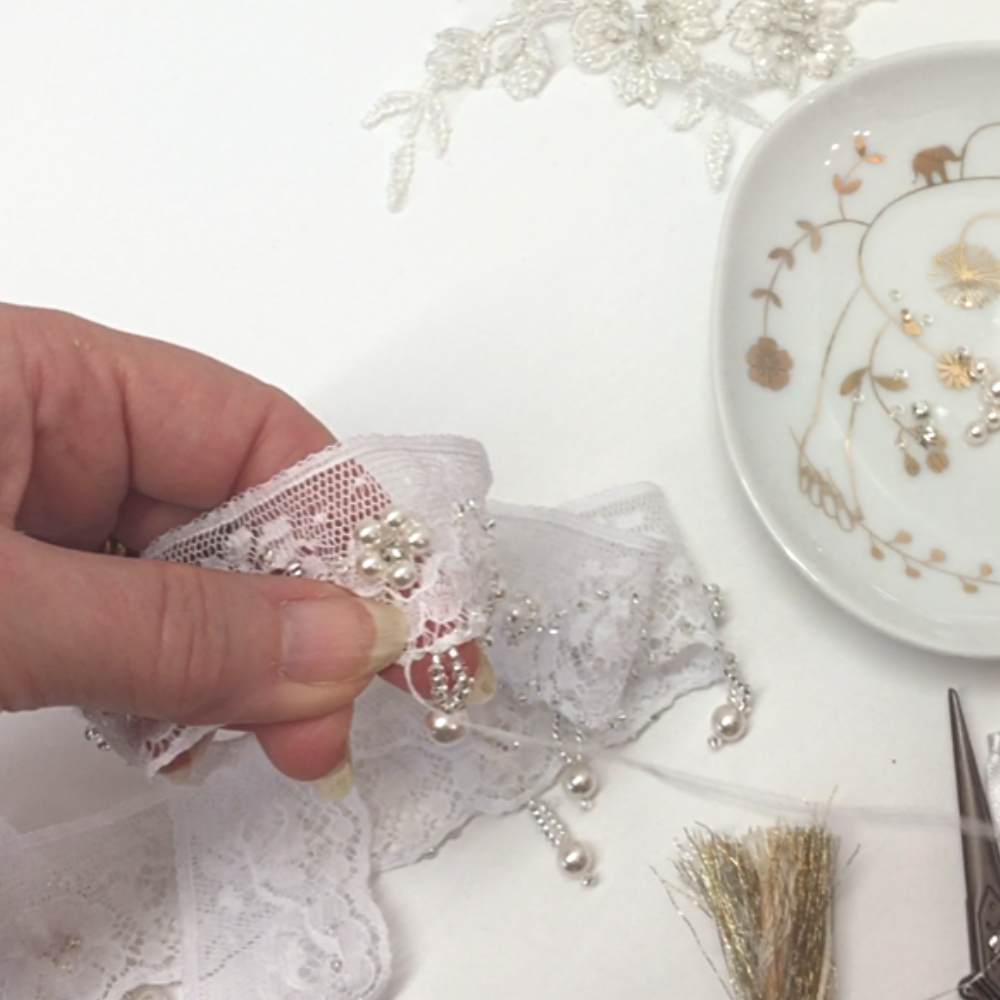 Making the dream wedding garter cherish