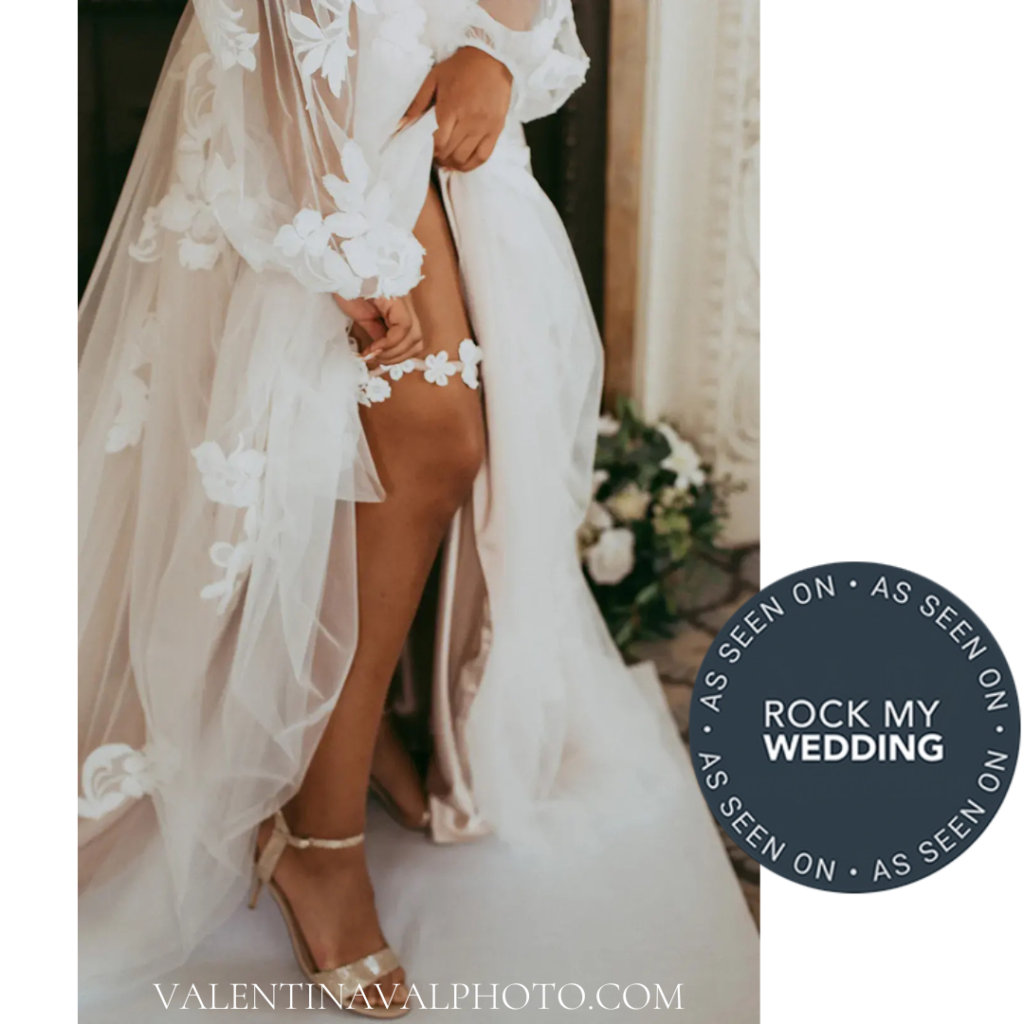 Silk Garters featured in Rock My Wedding