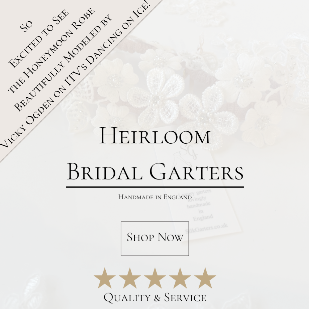 Luxury  Personalised Wedding Garters -Heirloom Bridal garters - Gifts for the bride