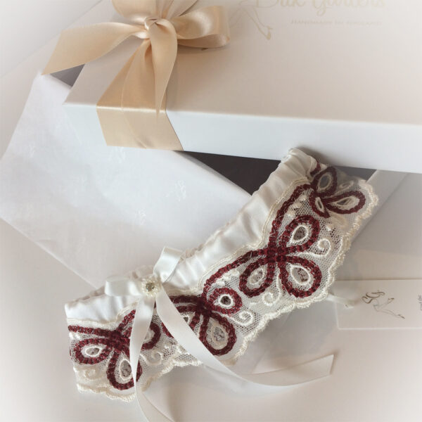 Military wedding garter admirals braid