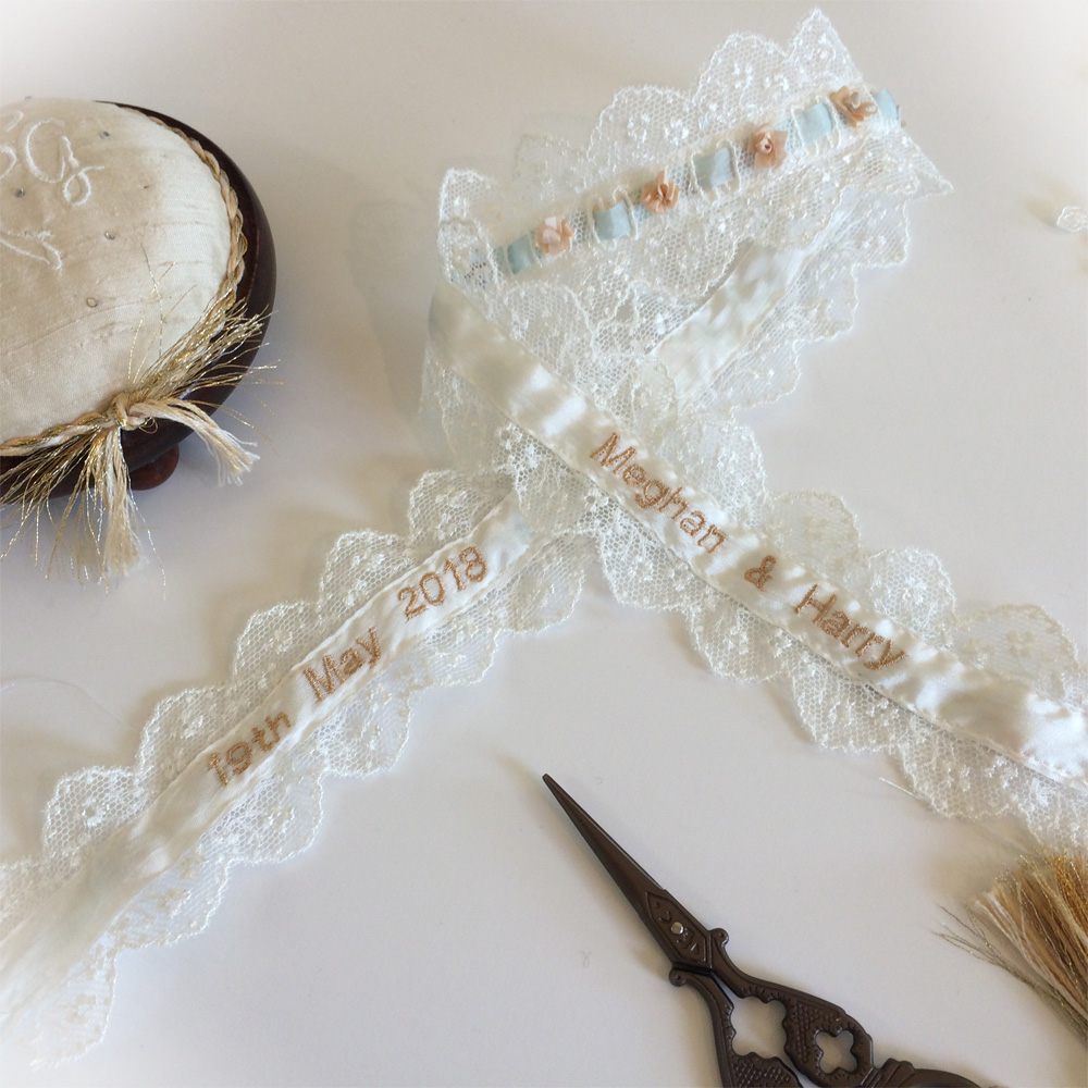 Personalised wedding garter UK